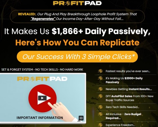 ProfitPad OTO – 88New 2023 OTO Full Links + Mega 2,000 Bonuses Value $1,153,856