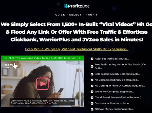 ProfitzBot OTO – 88New 2023 OTO Full Links + Mega 2,000 Bonuses Value $1,153,856