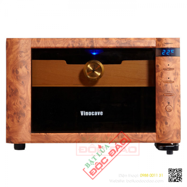 Quà biếu sếp nam cao cấp: tủ bảo quản xì gà cắm điện 2 tầng H929