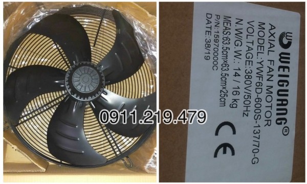 Quạt công nghiệp đường kính D600, hàng có sẵn