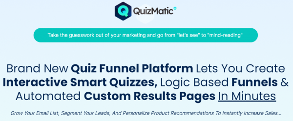 Quizmatic OTO 1 to 5 OTOs Links Here + VIP 1,800 Bonuses Review