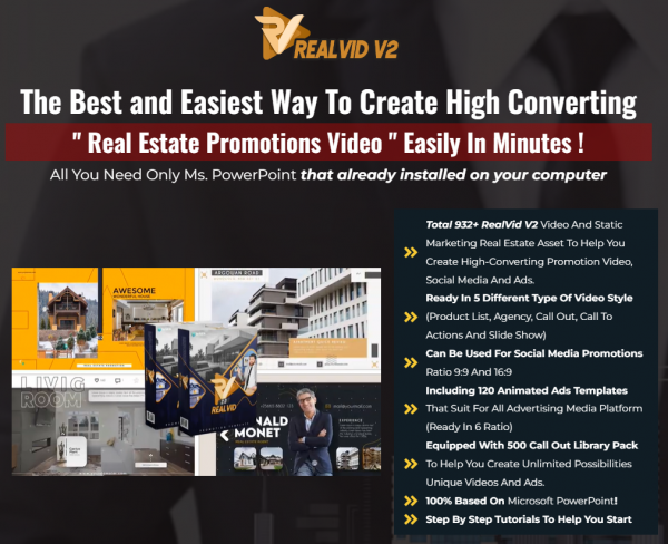 RealVid V2 OTO 1,2,3,4,5 Upsells OTO Links + VIP 3,000 Bonuses