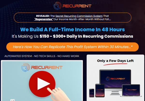 Recurrent OTO Upsell 1st to 6th All 6 OTOs Details Here + 88VIP 2,000 Bonuses