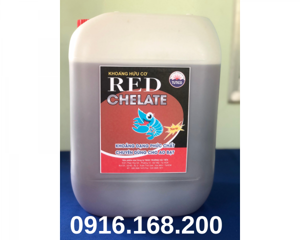 RED CHELATE – Khoáng phức hợp chuyên dùng cho ao bạt KHOÁNG TRỘN, KHOÁNG TẠT DẠNG NƯỚC