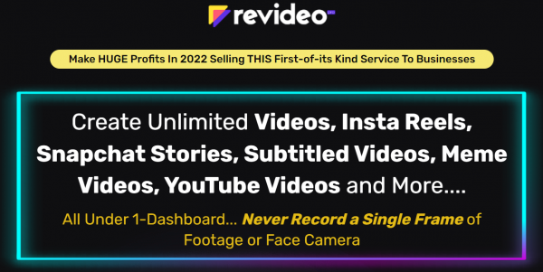 ReVideo OTO 1,2,3,4,5 Upsells OTO Links + VIP 3,000 Bonuses
