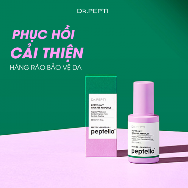 Review Dr.pepti peptella cica-ut ampoule: Đừng để da ngyà hè khô cằn