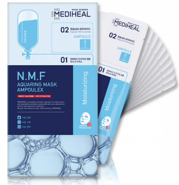 Review Mặt Nạ Mediheal Siêu Cấp Ẩm Phiên Bản 2 Bước N.M.F Aquaring Mask Ampoulex