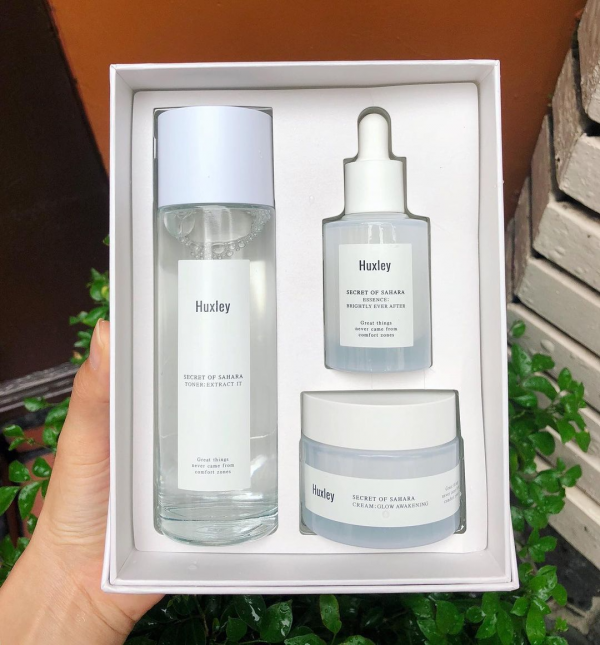 Review trải nghiệm quy trình dưỡng trắng da 3 bước với HUXLEY Brightening Care Trio Set 