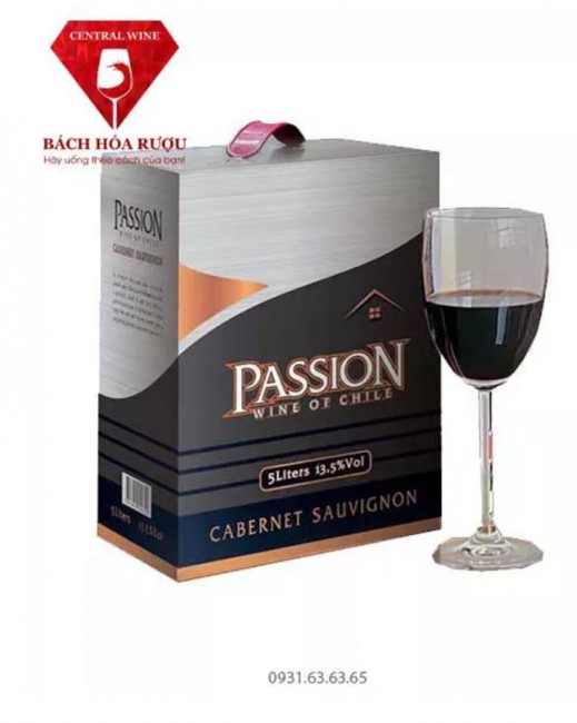 Rượu vang Passion Chile vang bịch 5L