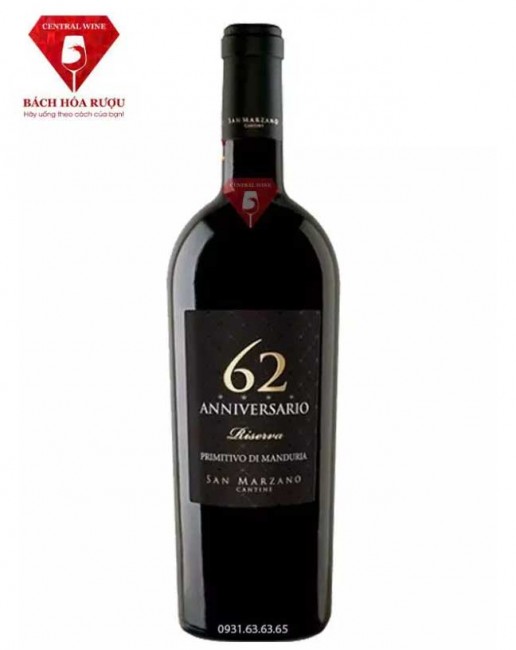 Rượu vang Ý 62 anniversario San Marzano