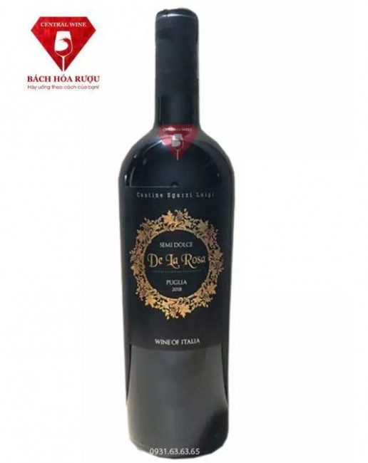 Rượu Vang Ý De la Rosa Negroamaro - Sangiovese