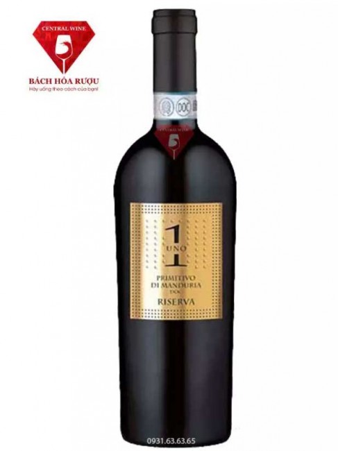 Rượu Vang Ý Uno 1 Primitivo Di Manduria Riserva