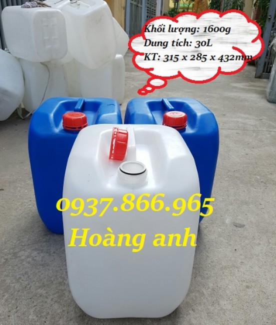 Sản xuất can nhựa 30l, bán can công nghiệp các loại, can nhự HPDE, can đựng được hóa chất