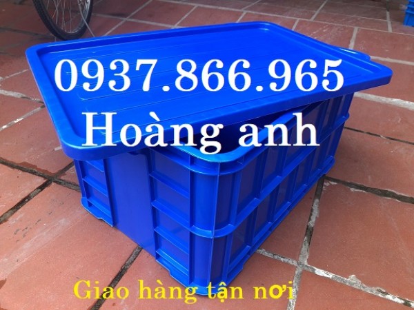 Sản xuất thùng nhựa có nắp số lượng lớn, thùng nhựa dùng trong nhà máy sản xuất, thùng nhựa hs019