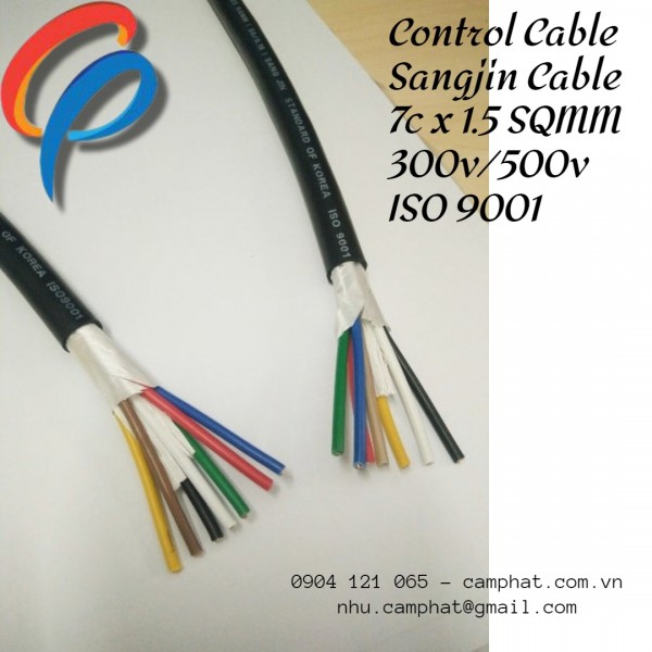 Sangjin Control Cable 7c x 0.5/0.75/1.25/1.5/2.5 không chống nhiễu