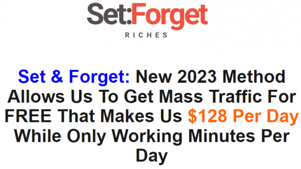 Set Forget Riches Review - VIP 3,000 Bonuses $1,732,034 + OTO 1,2,3,4,5,6 Link Here