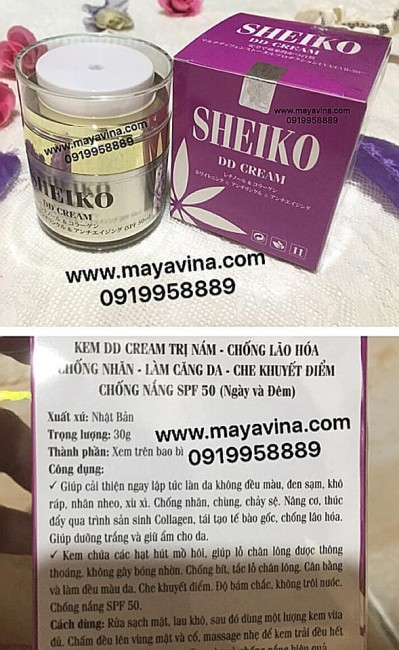 SHEIKO - Kem DD Cream Trị Nám - Chống Lão Hóa - Làm Căng Da - Che Khuyết Điểm - Chống Nắng SPF50