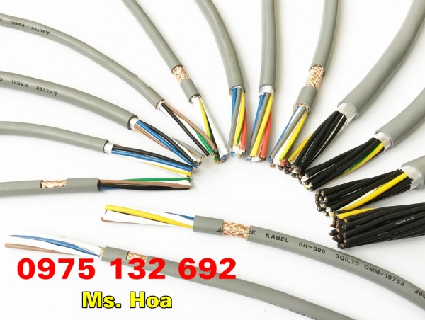 Shield Control Cable 4x0.75, cáp điều khiển 4x0.75 Altek Kabel