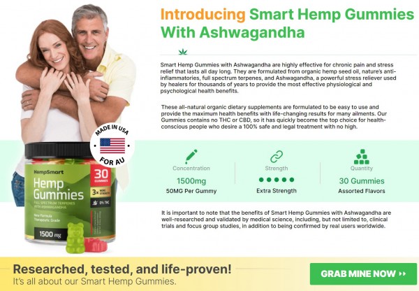 Smart Hemp Gummies Reviews, Official Website & Price For Sale In AU, NZ, CA, IL