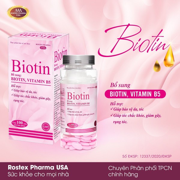 Sở hữu mái tóc dày bóng mượt nhờ BIOTIN B5 Rostex