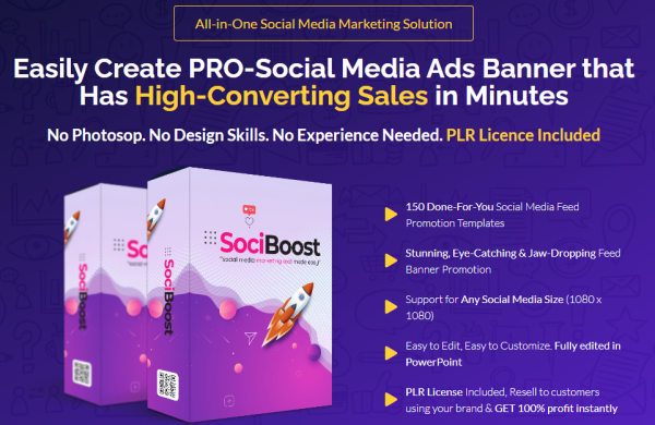 SociBoost PLR OTO 1 to 2 OTOs Bundle Coupon + 88VIP 3,000 Bonuses Upsell