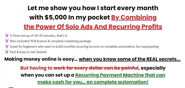 Solo Ads Recurrer PLR Review – 88New 2023 OTO Full Links + Mega 2,000 Bonuses Value $1,153,856