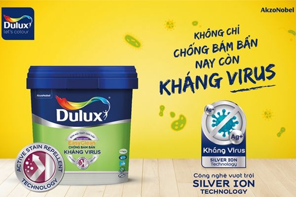Sơn Dulux EasyClean (Dòng sơn chống bám bẩn kháng Virus, bề mặt bóng, 1 lít)