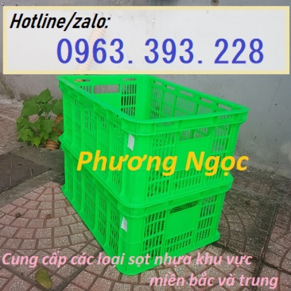 Sóng nhựa rỗng HS018, sọt nhựa đựng hàng, sọt HS018, sọt nhựa công nghiệp