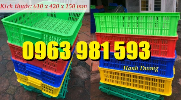 Sọt cao 15cm, sọt nhựa đựng hoa quả HS008