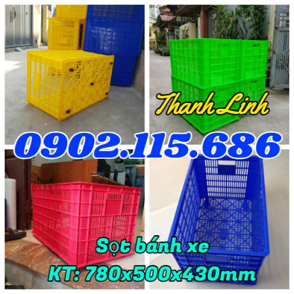 Sọt nhựa 5 bánh xe