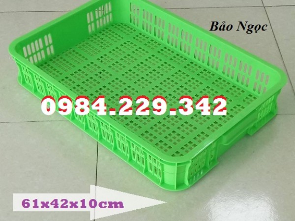 Sọt nhựa cao 10cm, sóng nhựa rỗng HS010,