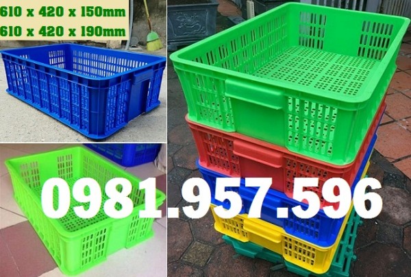 Sọt nhựa công nghiệp cao 15cm, sọt nhựa công nghiệp 19cm