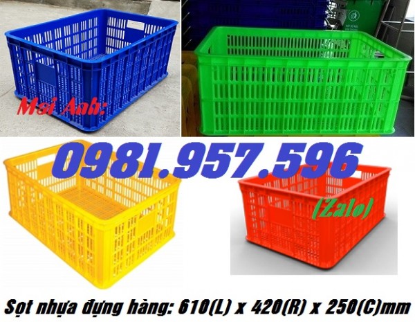 Sọt nhựa đựng rau củ, sọt nhựa đựng trái cây, sọt nhựa Hs014