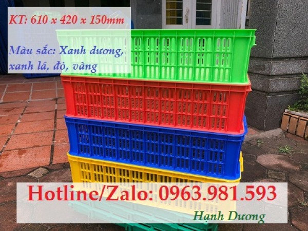 Sọt nhựa HS008, sóng nhựa hở