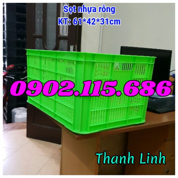 Sọt nhựa rỗng HS004, sọt nhựa công nghiệp,