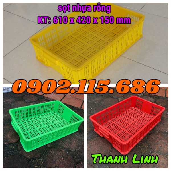 Sọt nhựa rỗng, sóng nhựa hở, sọt nhựa 1T5, s