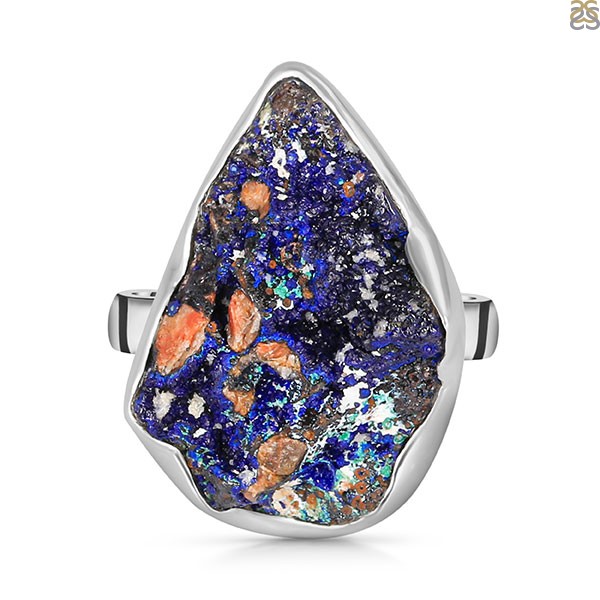 Sterling Silver Azurite Jewelry Ring From Rananjay Exports
