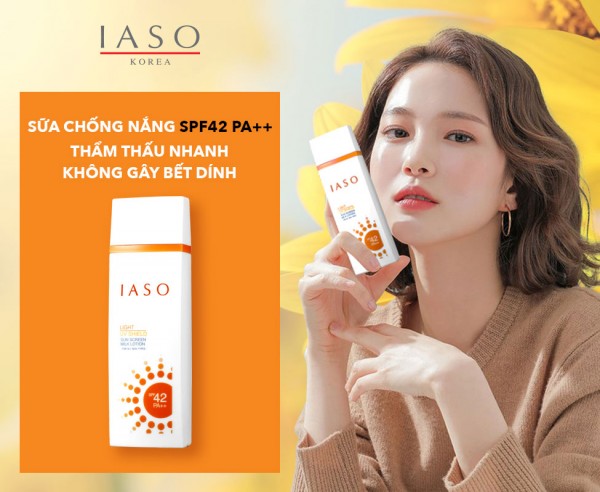 Sửa dưỡng da chống nắng IASO UV Shield Sun Screen Milk Lotion SPF42 PA++