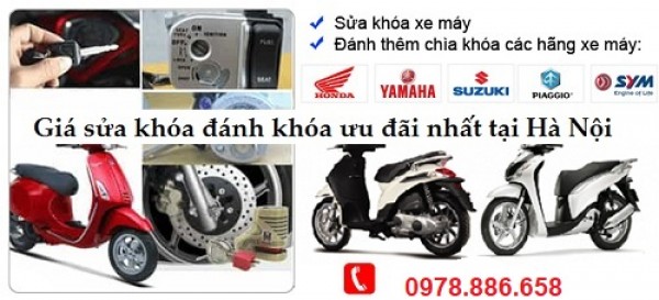 Sửa khóa xe máy tại nhà, lưu động tại Hà Nội
