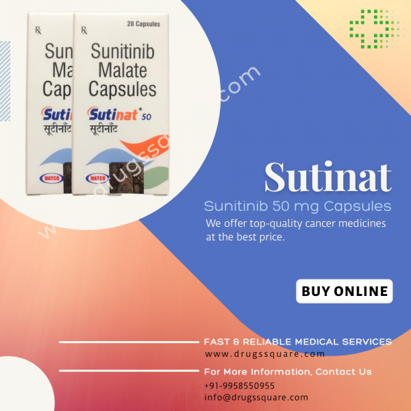 Sutinat Sunitinib 50 mg Capsule