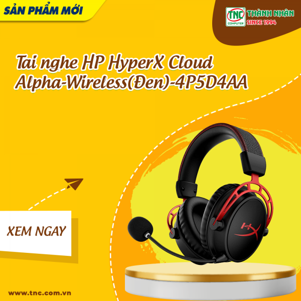 Tai nghe HP HyperX Cloud Alpha-Wireless(Đen)-4P5D4AA