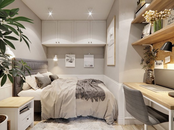 Tận dụng mảng tường đầu giường tạo dấu ấn riêng