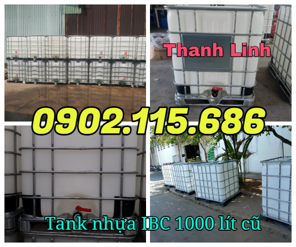 Tank nhựa 1000 lít hàng cũ 
