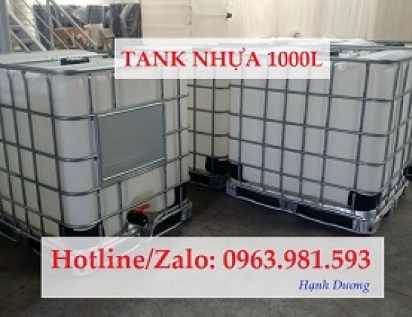 Tank nhựa 1000L, bồn chứa hóa chất 1000L