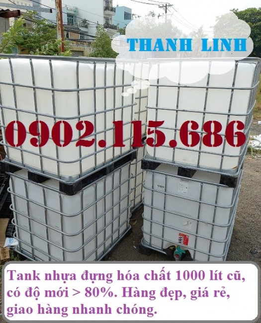 Tank nhựa,bồn nhựa cũ 1000 lít