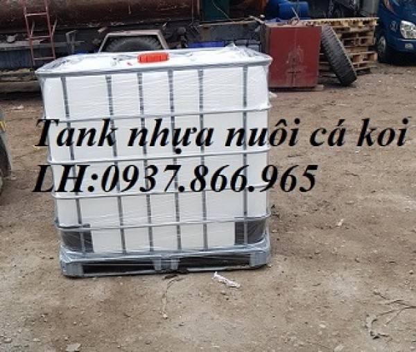 Tank nhựa nhập khẩu cũ độ mới 80%, tank nhựa 1000l, bồn nhựa màu trắng
