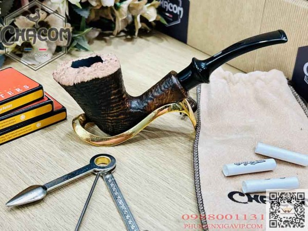 Tẩu chuyên hút cigar và thuốc sợi Chacom Fleur Sablee, xách tay Pháp