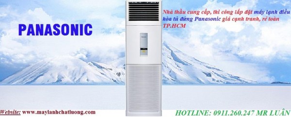 Thanh Hải Châu bán, lắp máy lạnh tủ đứng panasonic giá rẻ, uy tín