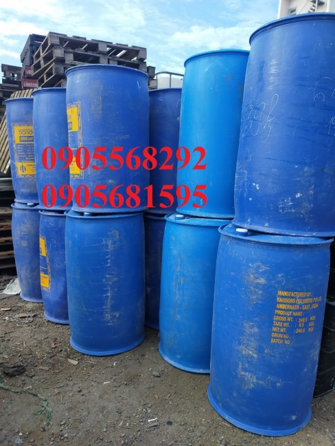 Thanh lý thùng phuy nhựa xanh giá rẻ 0905681595