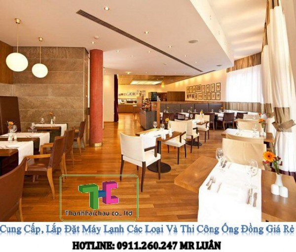 Thi công máy lạnh giấu trần cho nhà hàng tiệc cưới Như Ý tại Cam Ranh